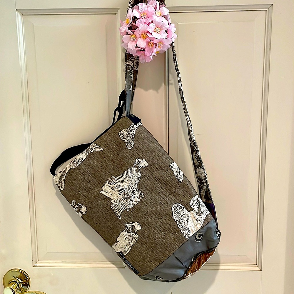 Fabric Sling bag “Every Cloud Has a Silver Lining”